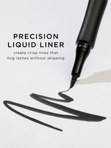 Precision liquid liner pen with a drawn line on a white background