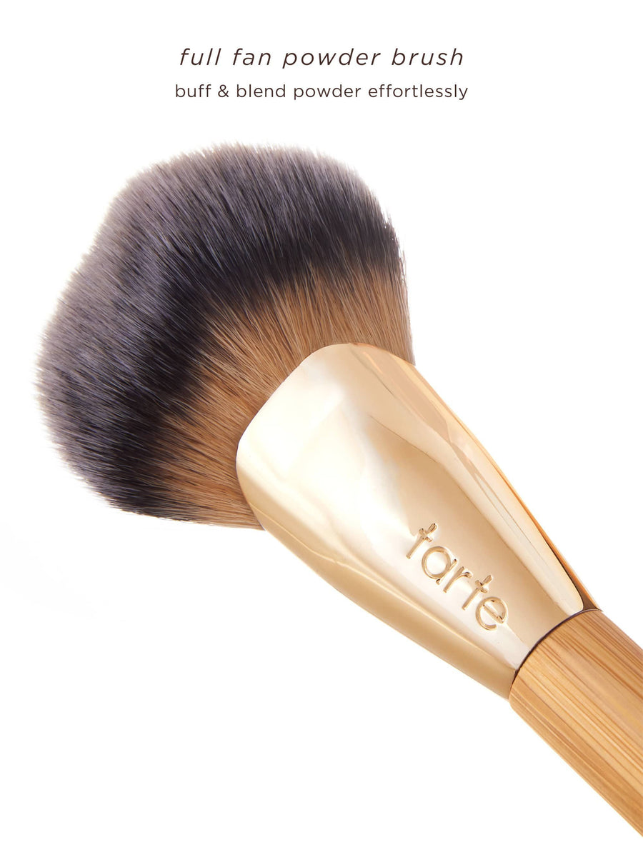 full fan powder brush coverage result