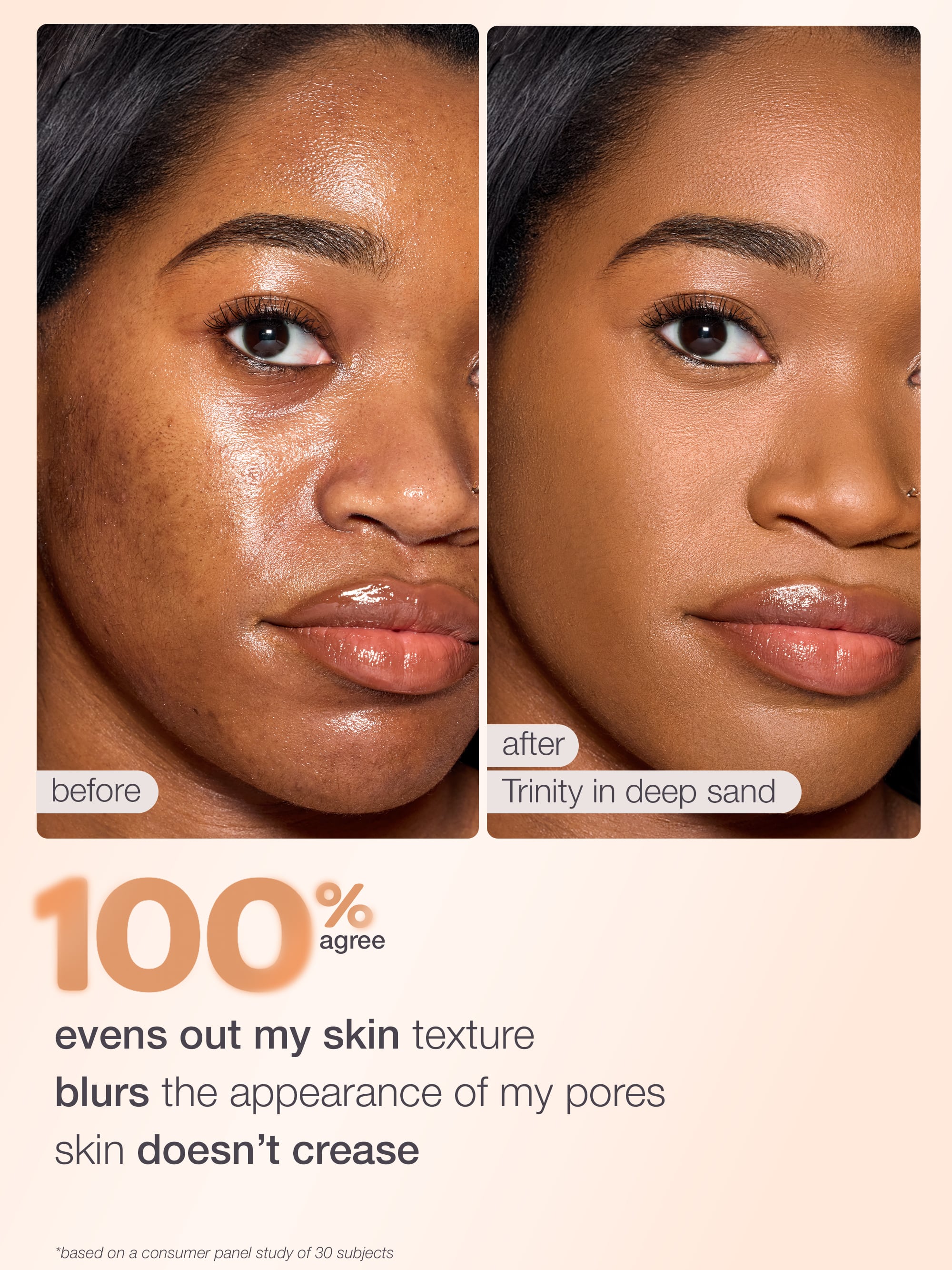 Facial skin concerns with solutions on a white background