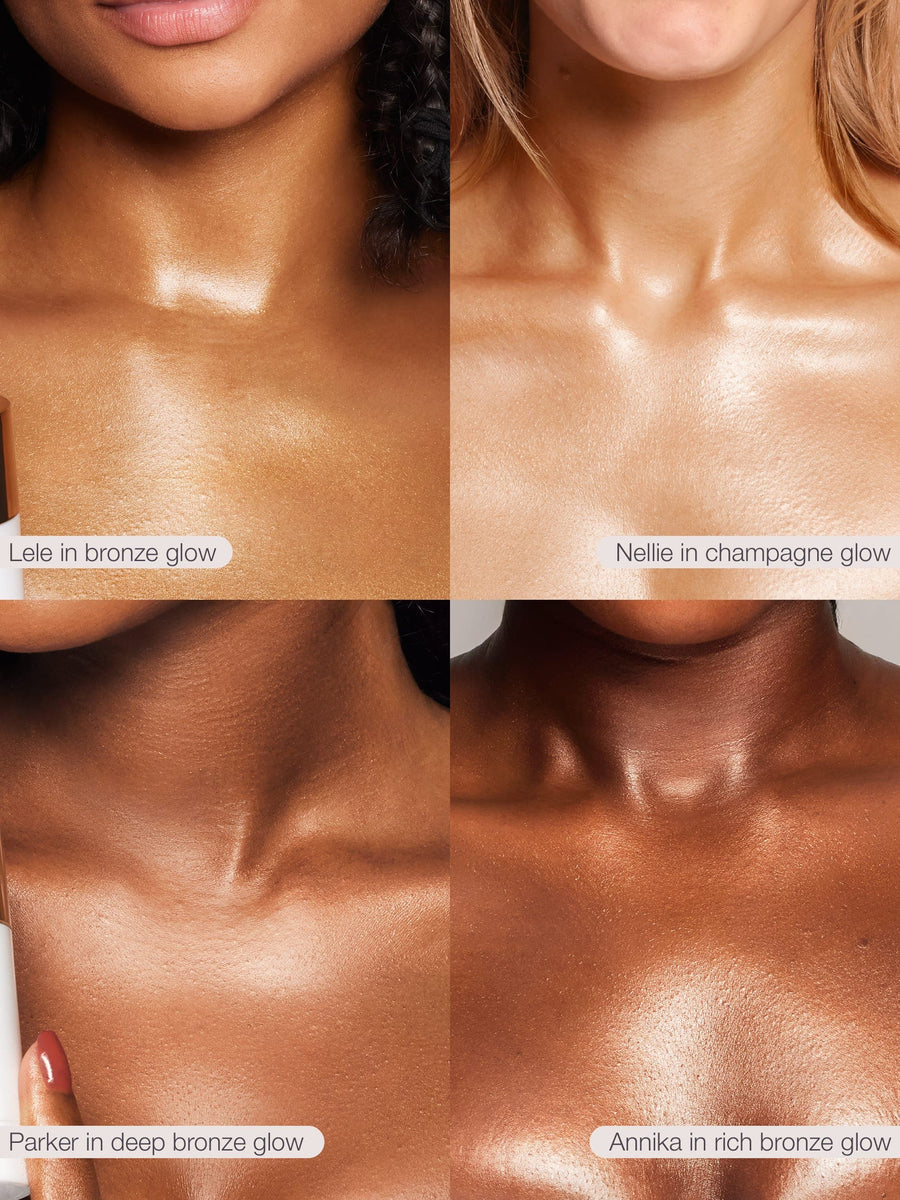 key largo GLOW body stick & smoothing body brush duo coverage result