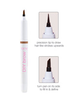 Tarte DIY Brow pen with precision tip and side view on a white background