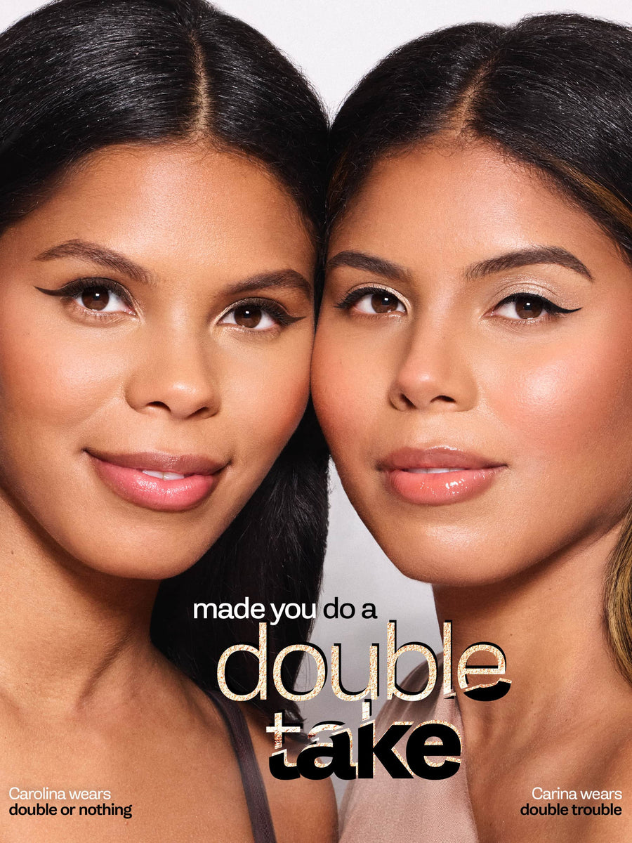 double take clay pot shadow liner + brush coverage result