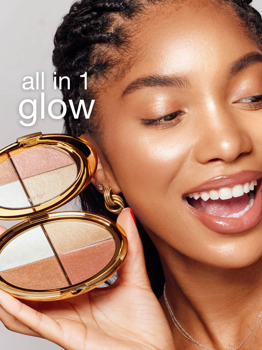 glow wardrobe highlighting eye & cheek palette coverage result