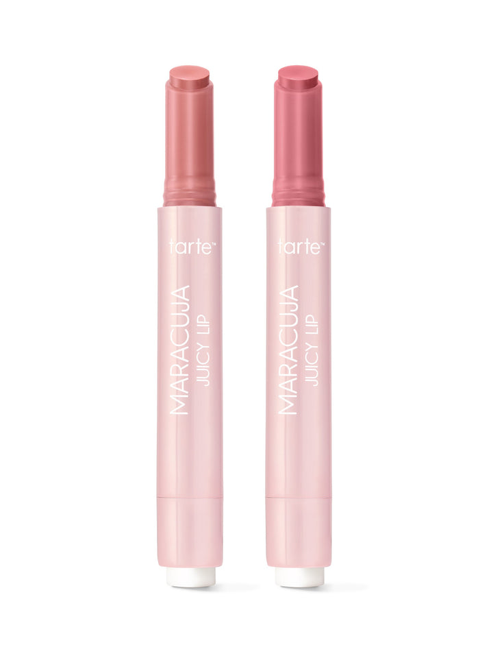 Two tarte Maracuja Luscious Lip products on a white background
