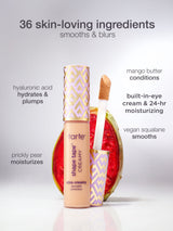 Tarte shape tape cream product with packaging on a white background
