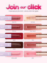 maracuja juicy lip vinyl, shimmer glass & XL tubing mascara set
