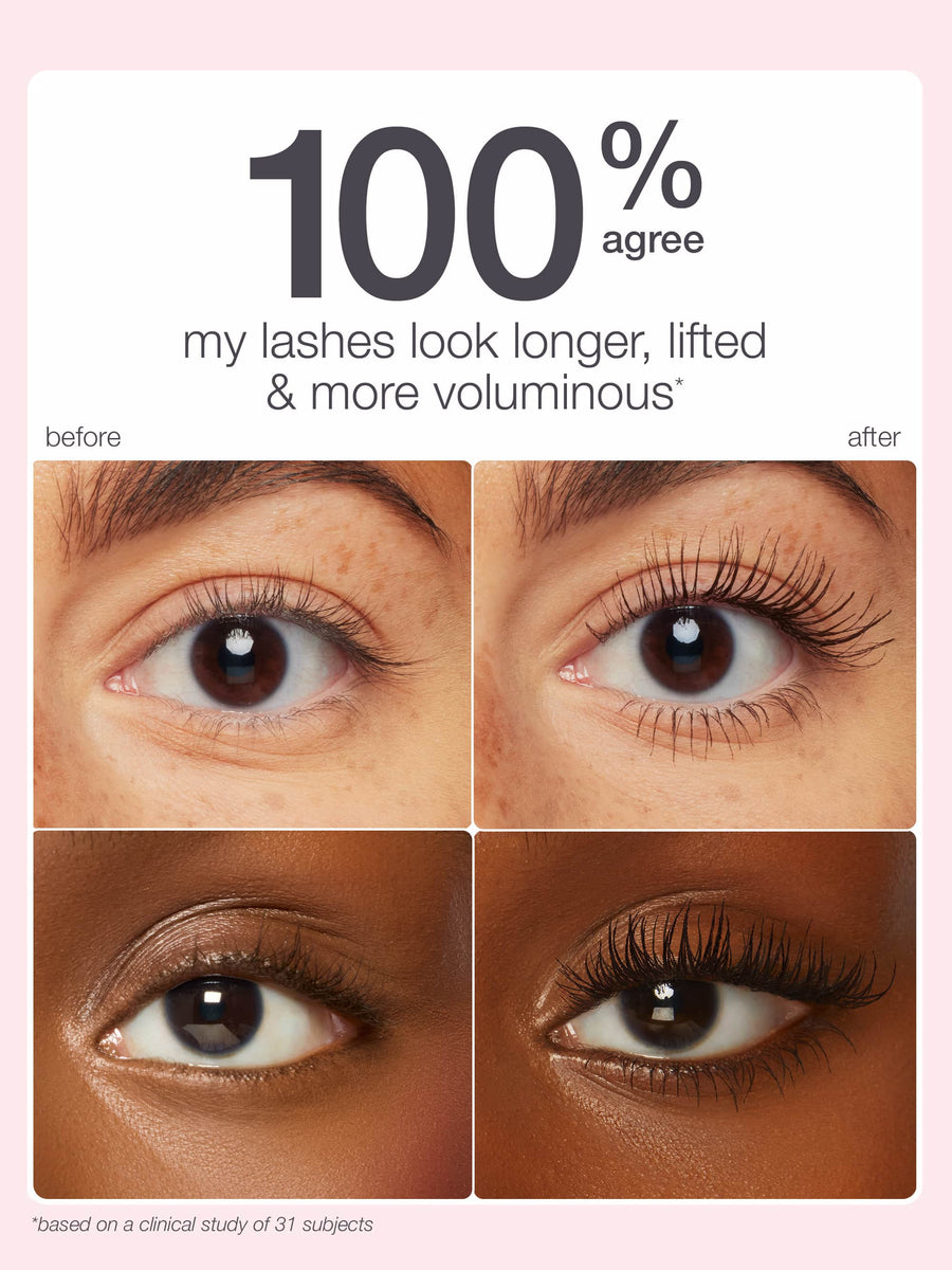 tarte x FINNSUL flutter & focus XL tubing mascara set coverage result