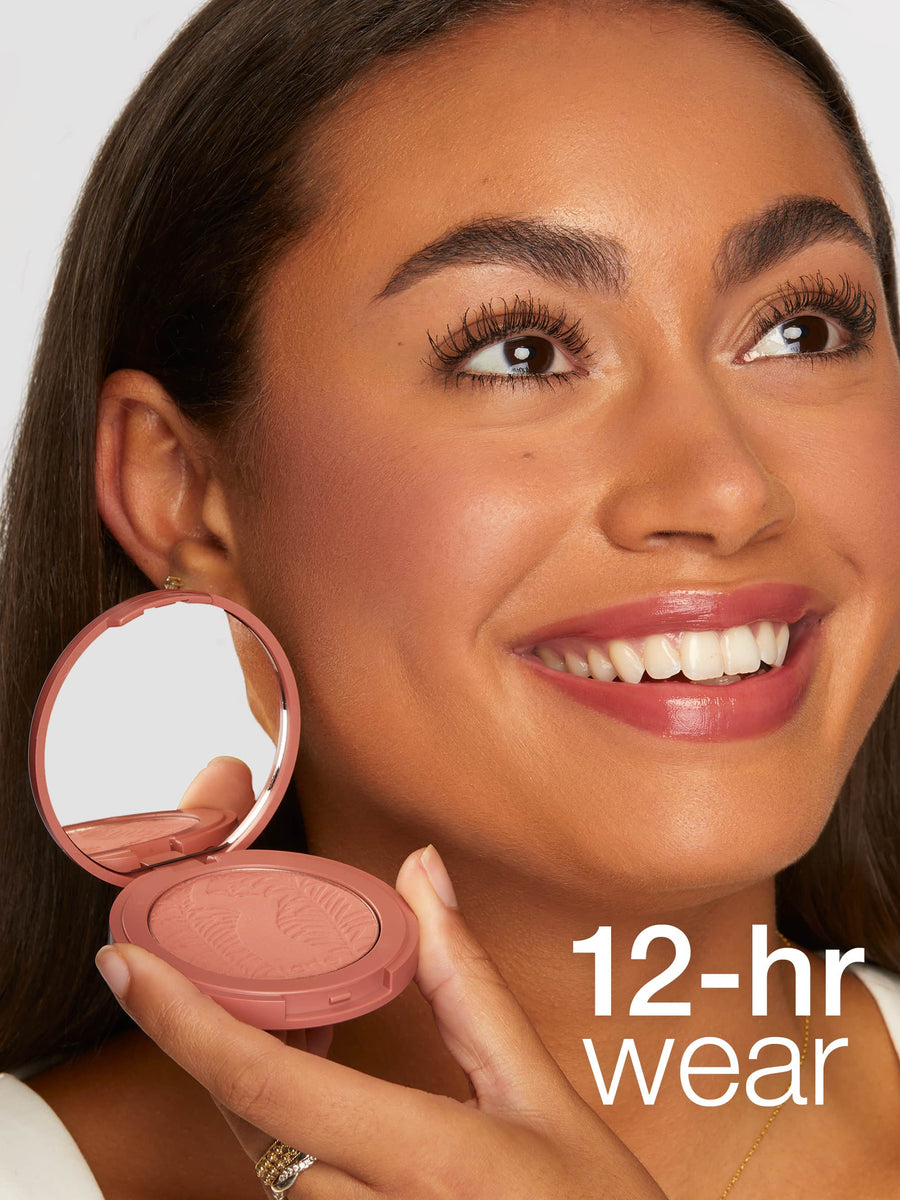 travel-size Amazonian clay 12-hour blush coverage result