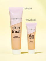 Two tubes of 'sugar rush skin treat' on a light yellow background