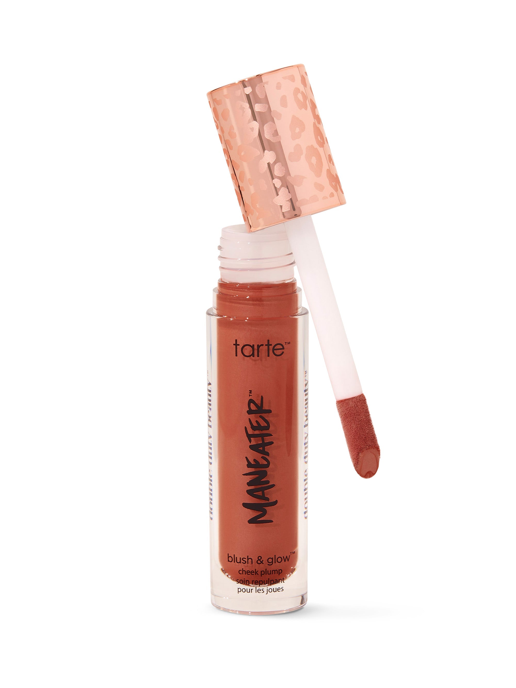 Tarte Maneater blush & glow stick with rose gold cap on white background