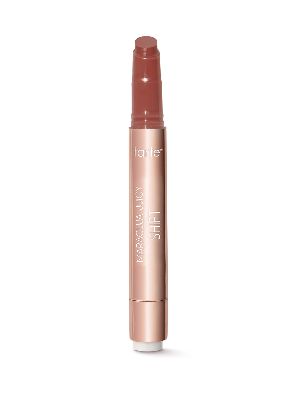Lip tint with 'tarte' branding on a white background