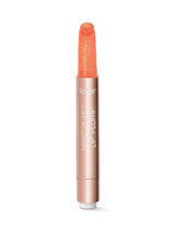 Lip plumper with coral color on a white background