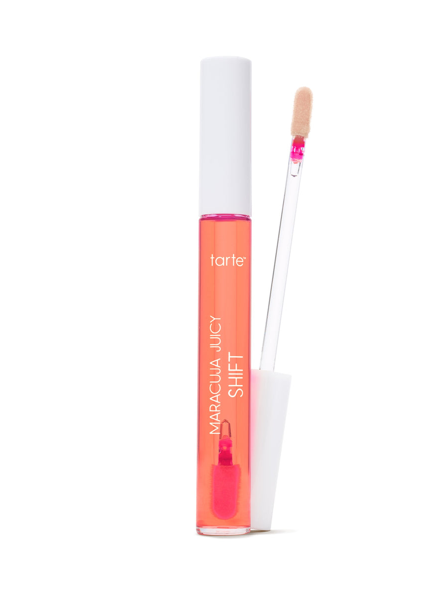 Tarte lip gloss with applicator on a white background