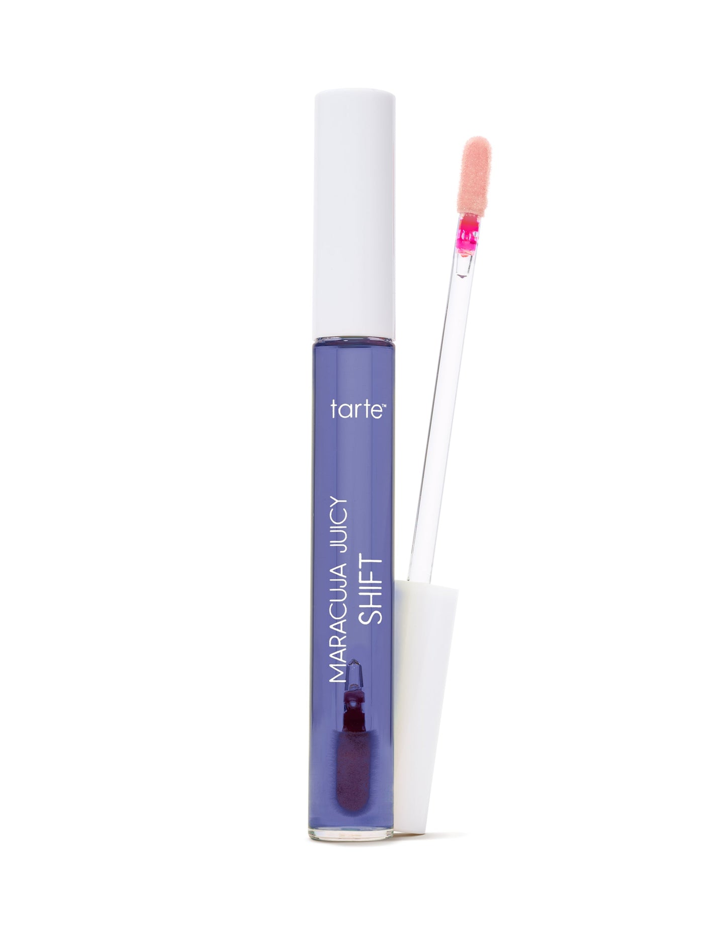 Tarte lip gloss with applicator on a white background
