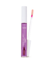 Lip gloss with applicator on a white background