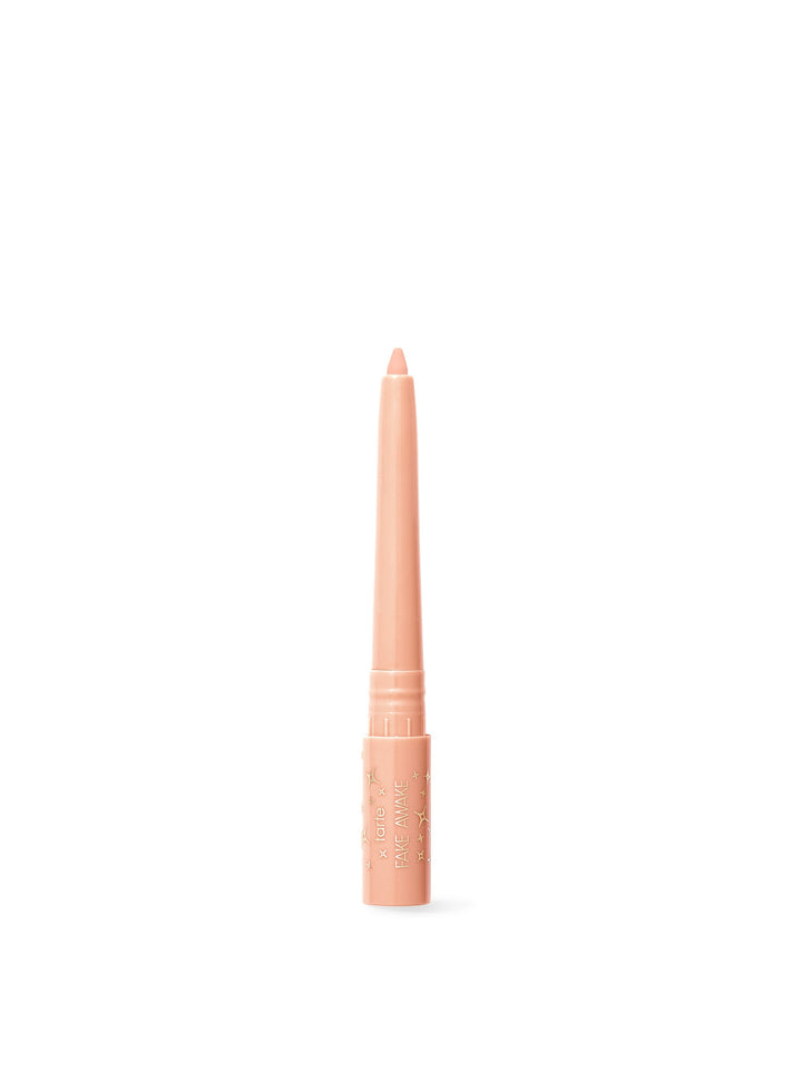 Pink lip liner on a white background