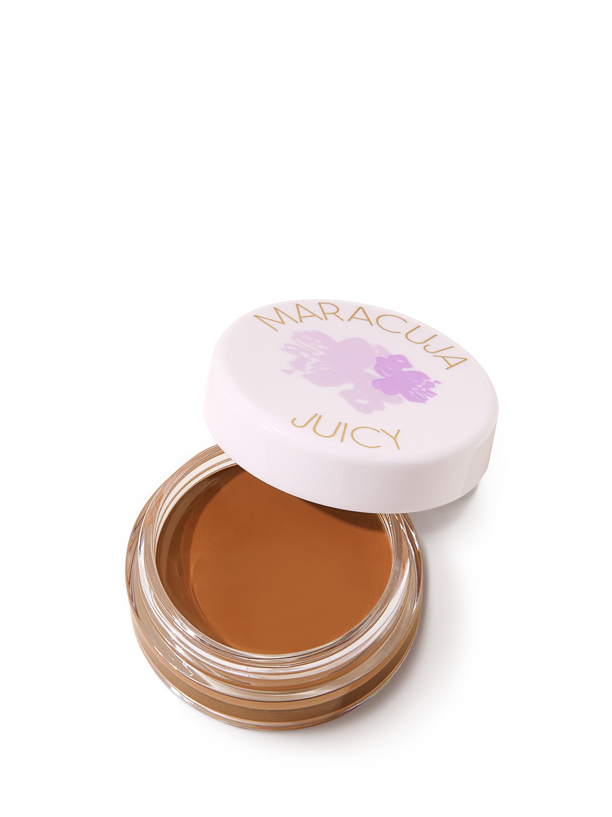 Cosmetic cream in a jar with a white lid featuring 'Maracuja' branding on a white background
