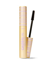 Tarte mascara with striped packaging on a white background