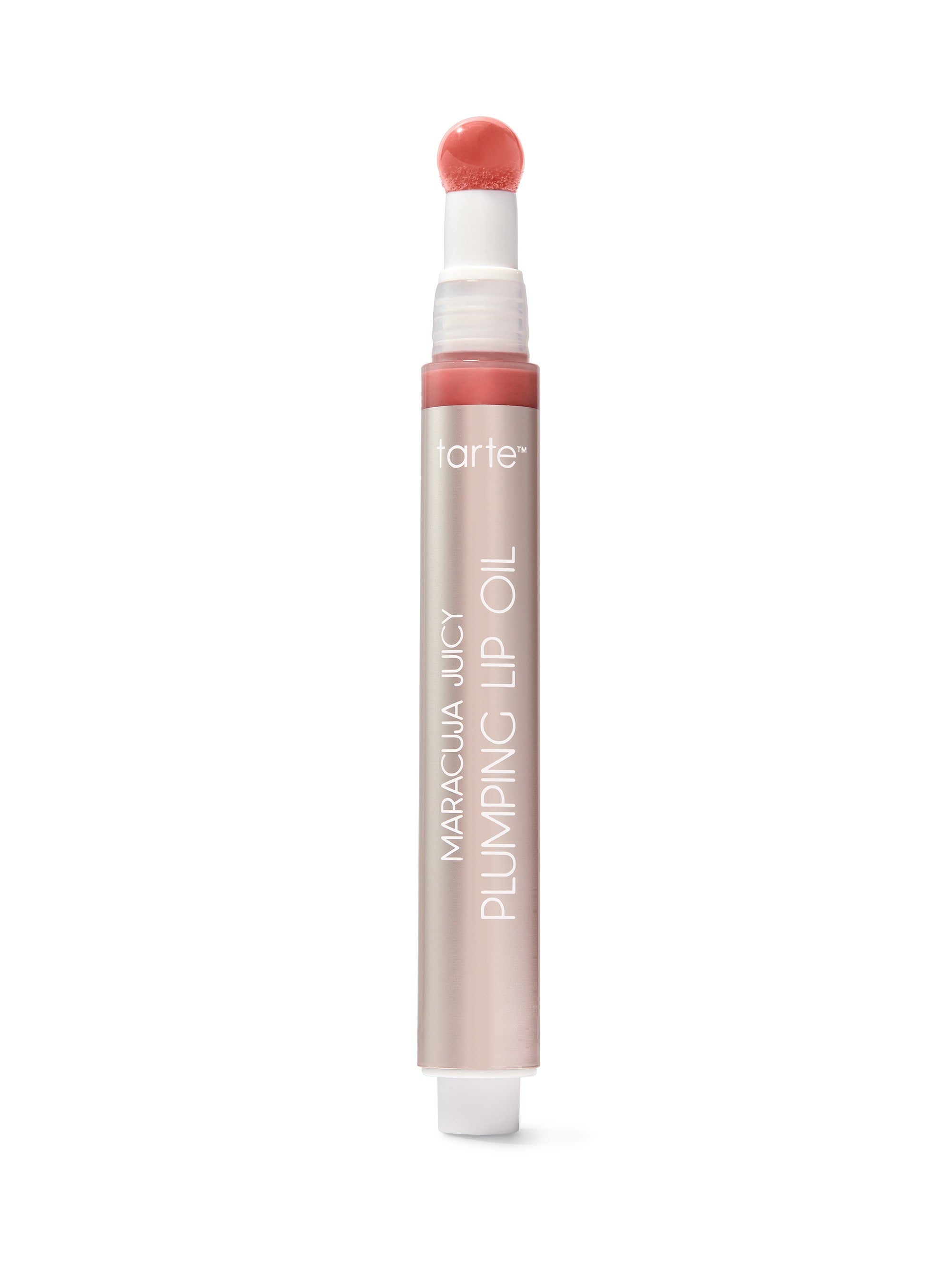 Tarte Maracuja Juicy Plumping Lip Oil on a white background