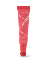 Pink tube of tarte blush tape on a white background