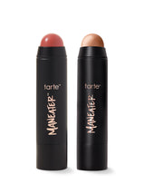 tarte maneater™ cream bronze & blush stick duo on a white background