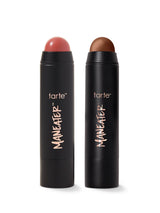 tarte maneater™ cream bronze & blush stick duo on a white background