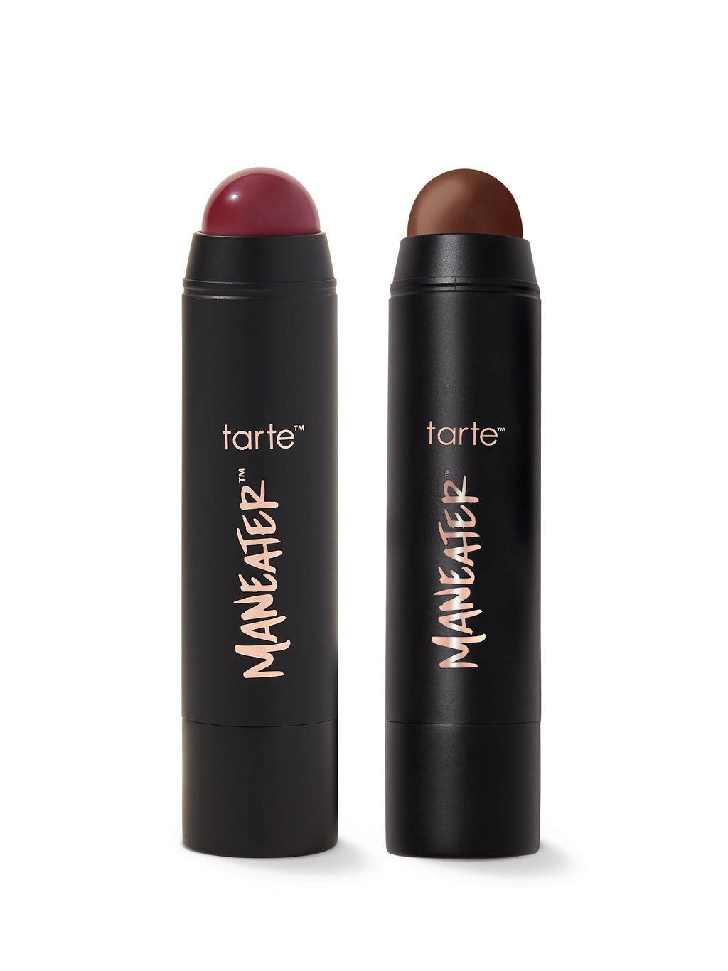 tarte maneater™ cream bronze & blush stick duo on a white background