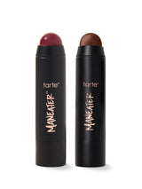 tarte maneater™ cream bronze & blush stick duo on a white background