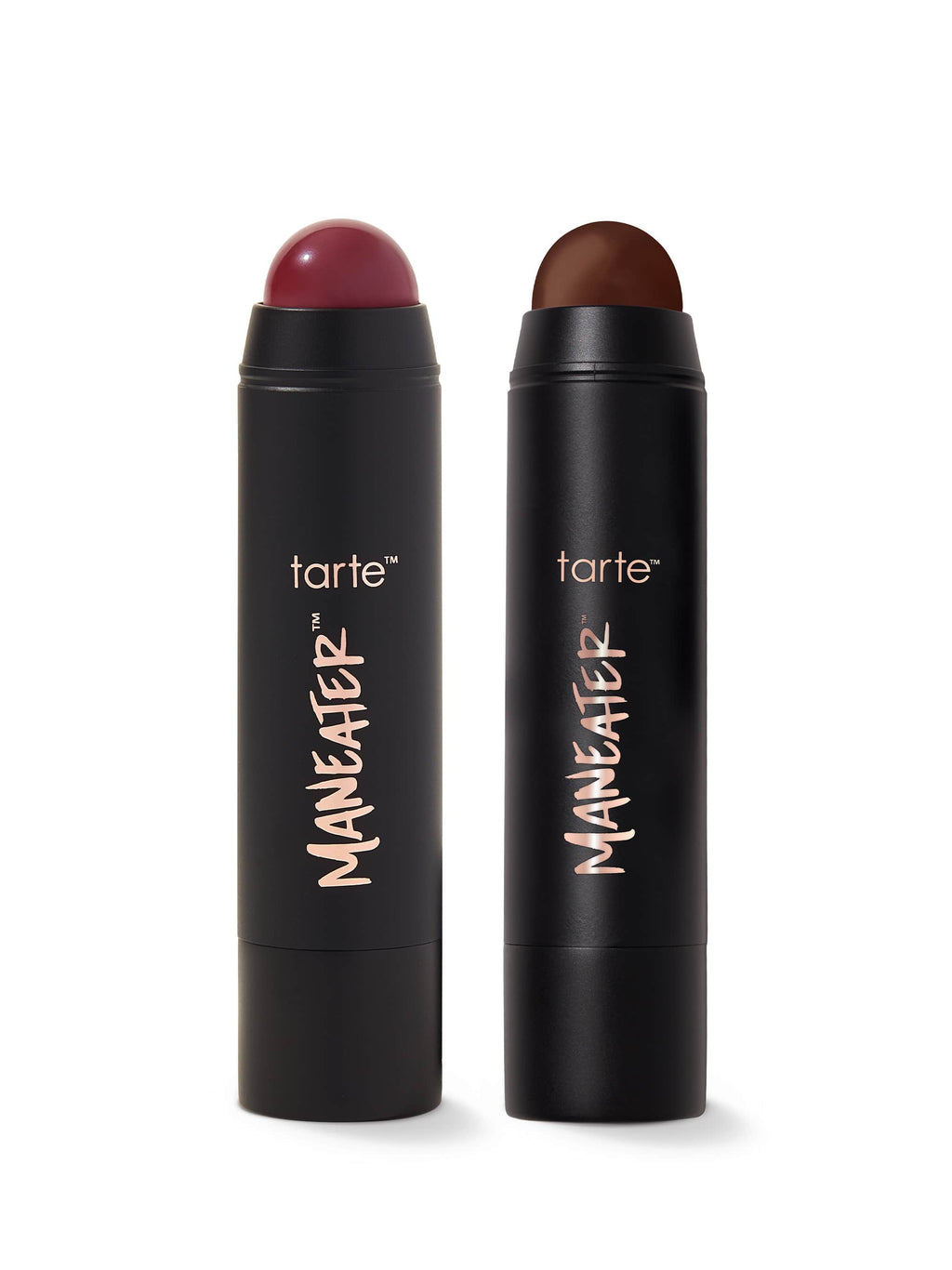 tarte maneater™ cream bronze & blush stick duo on a white background