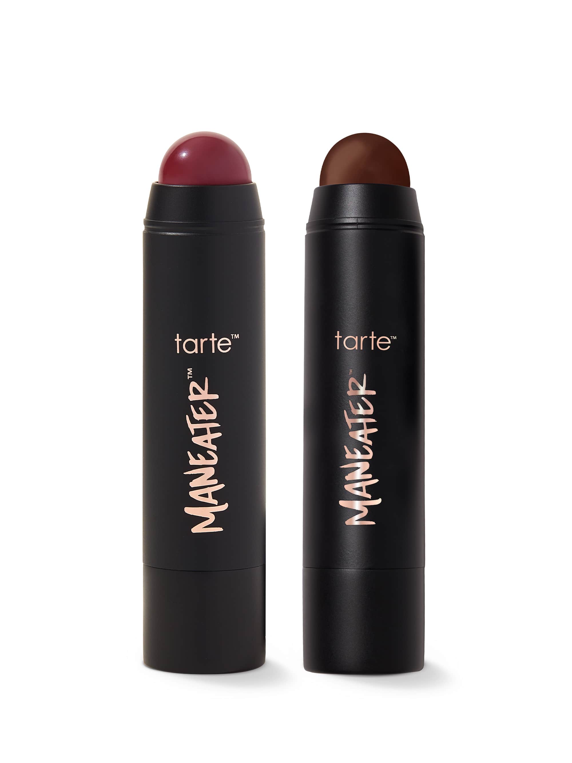 tarte maneater™ cream bronze & blush stick duo on a white background