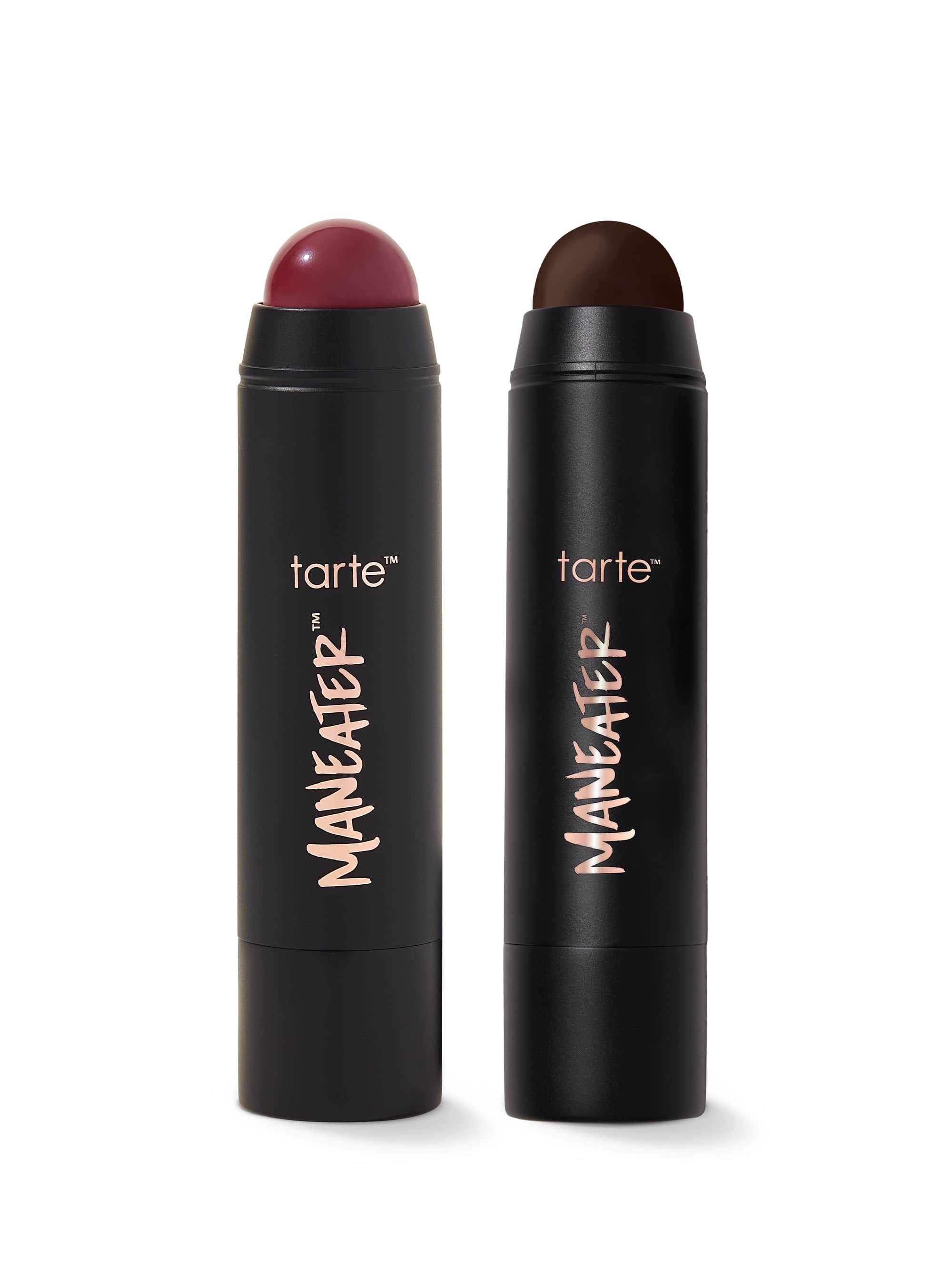 tarte maneater™ cream bronze & blush stick duo on a white background
