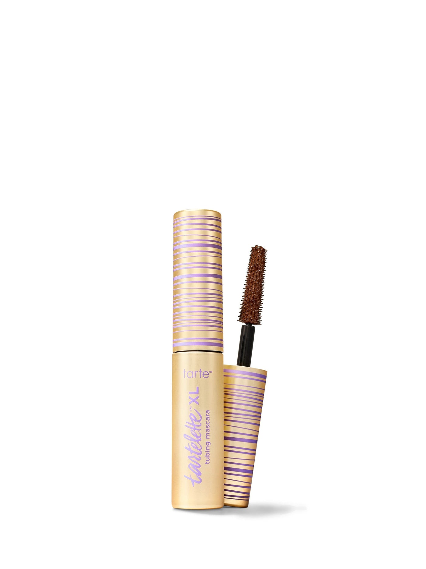 Mascara with a brush on a white background