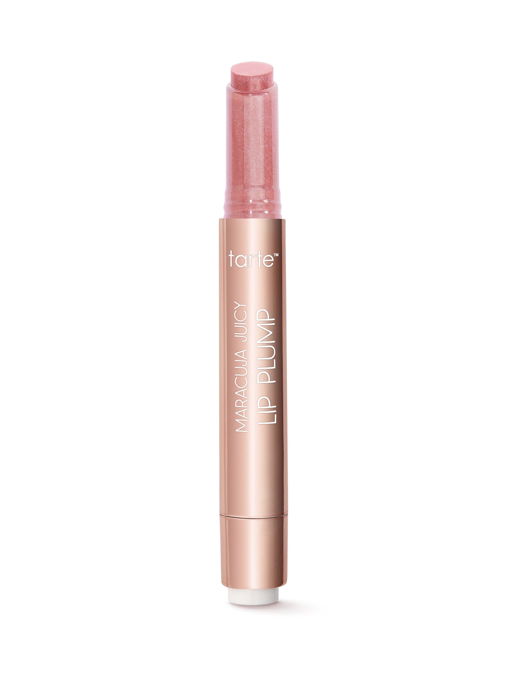 Lip plumping product with 'tarte' branding on a white background