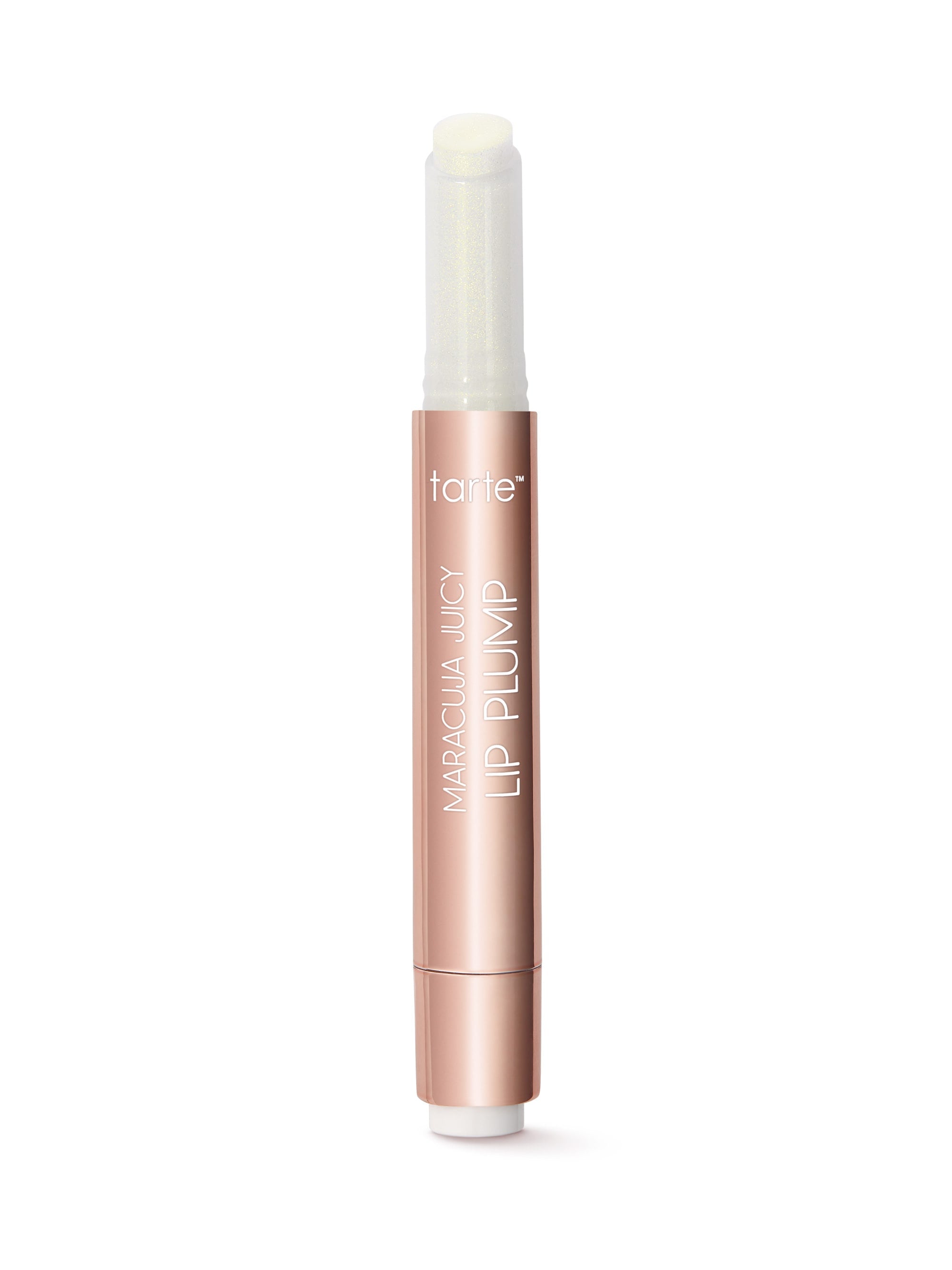 Tarte Maracuja Lip Plump lip balm on a white background