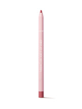 Lip liner pencil with red cap and tip on a white background