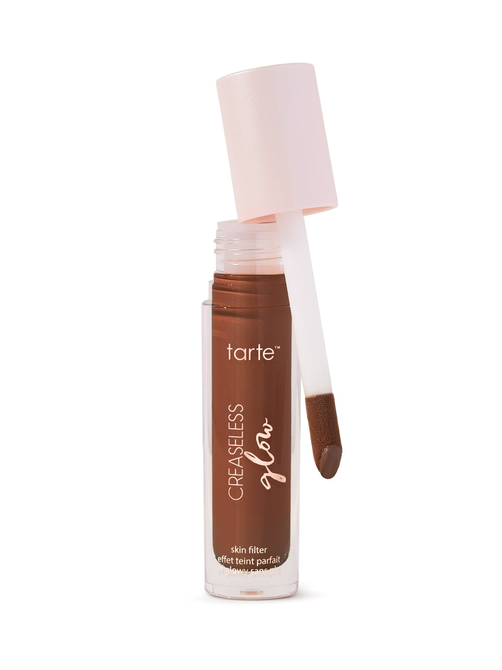 Tarte Creaseless Skin Filter with applicator on a white background