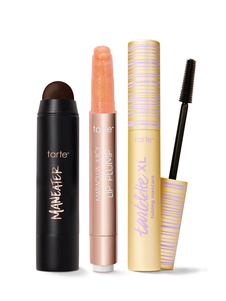 maracuja juicy lip shimmer, XL tubing mascara & bronzer stick trio coverage result