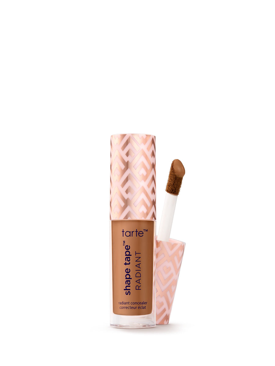 Tarte Shape Tape Radiant concealer with applicator on a white background
