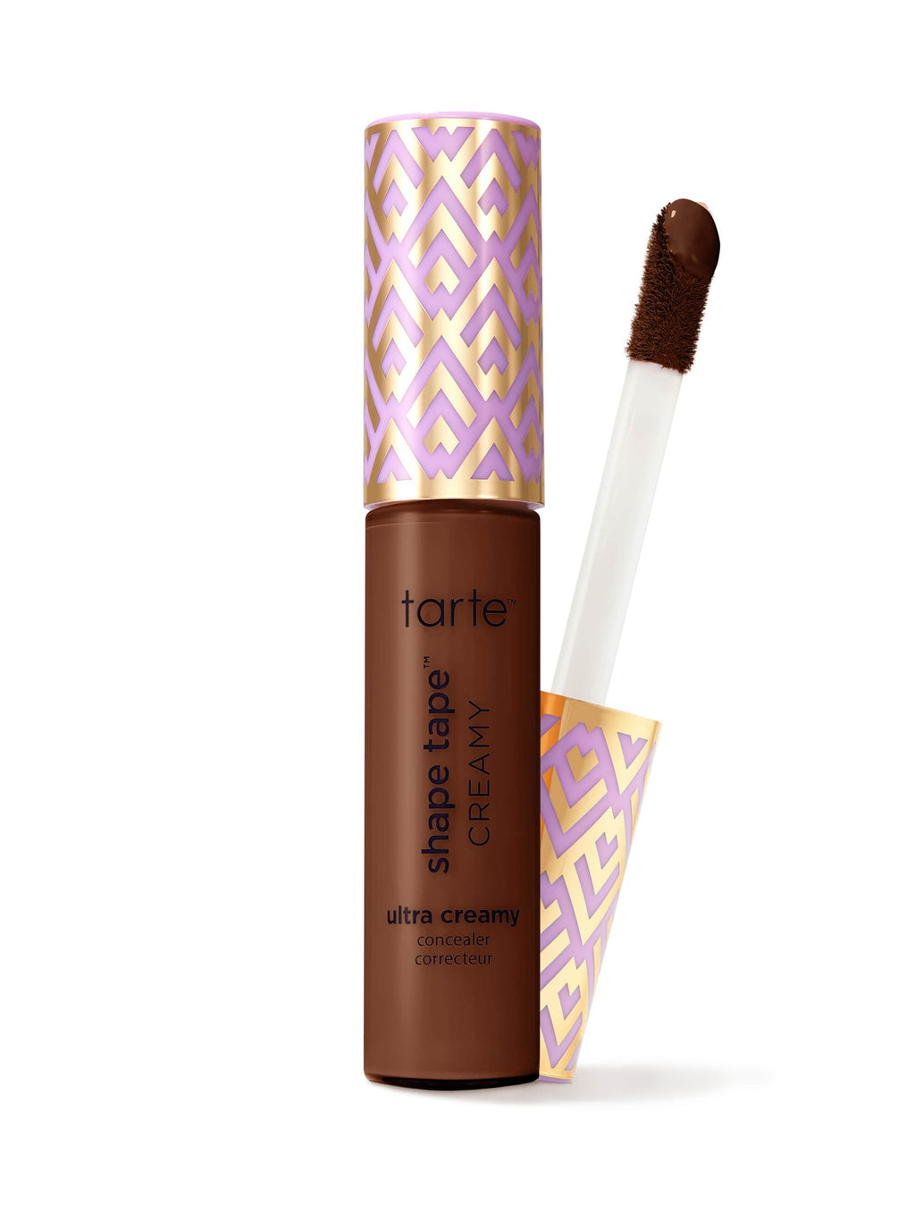 Tarte shape tape cream product with applicator on a white background