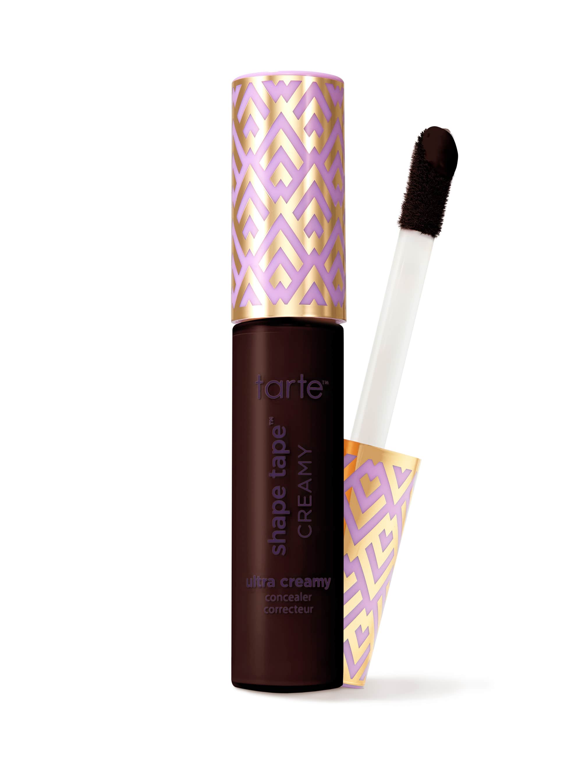 Tarte Shape Tape Creamy product with applicator on a white background
