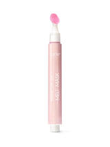 Pink tarte Maracuja Juicy Melt Mask tube standing upright with a bright pink sponge applicator exposed, centered on a plain white background. Text: tarte™; MARACUJA JUICY MELT MASK.