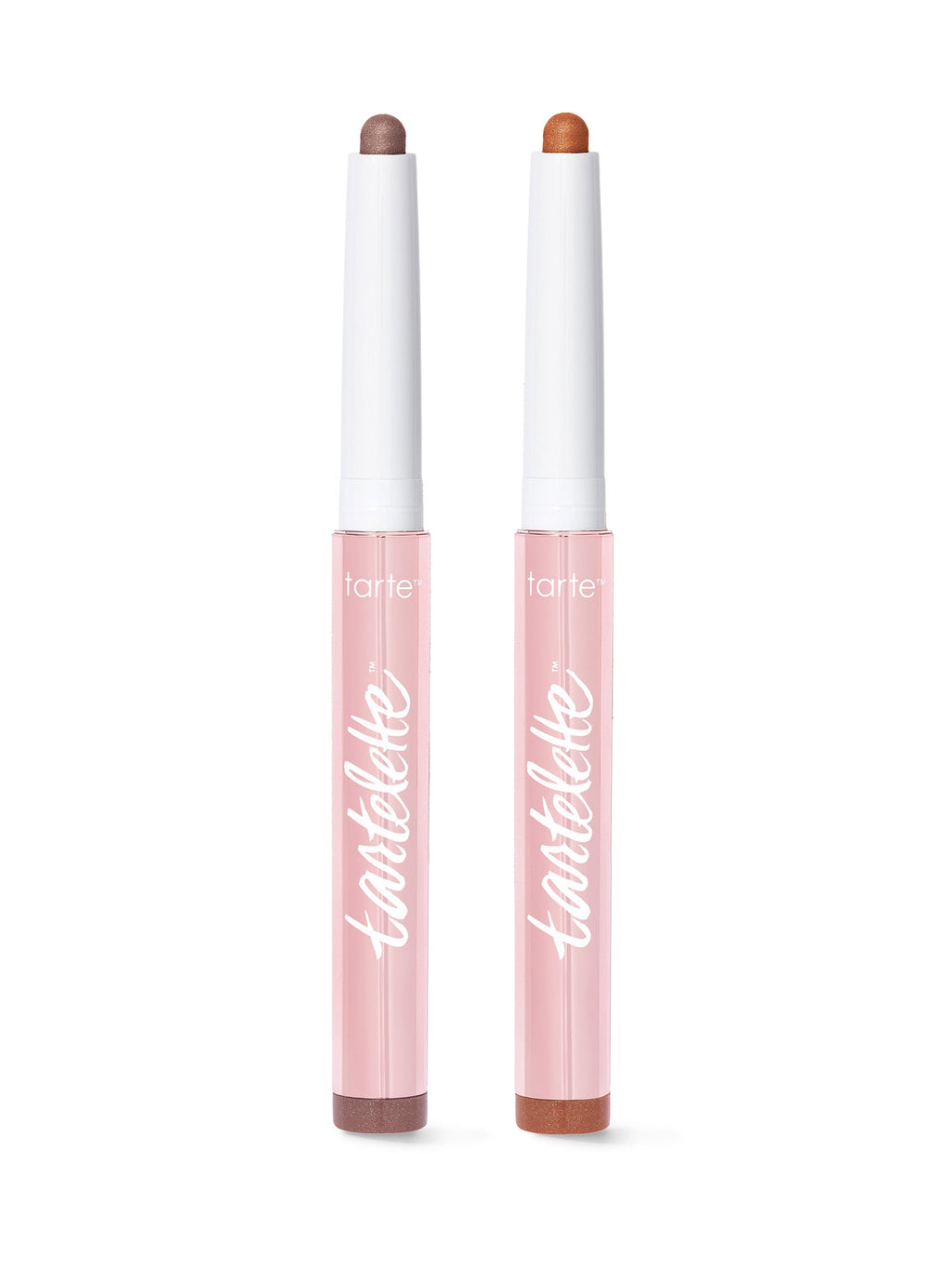 Two tartelette lip products on a white background