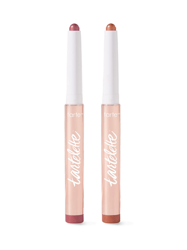 Two lip tint products with 'tartelette' branding on a white background
