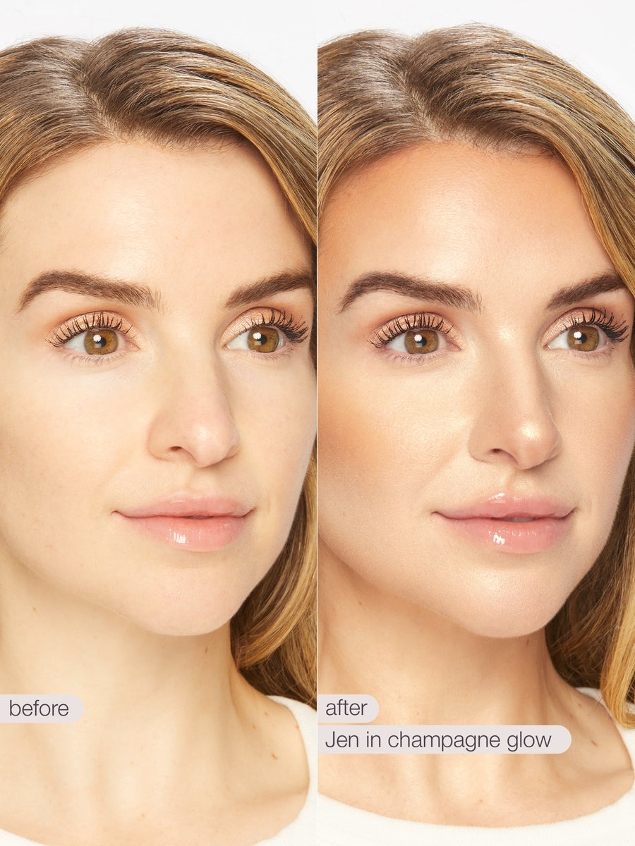 travel-size Key Largo glow bronzing drops coverage result