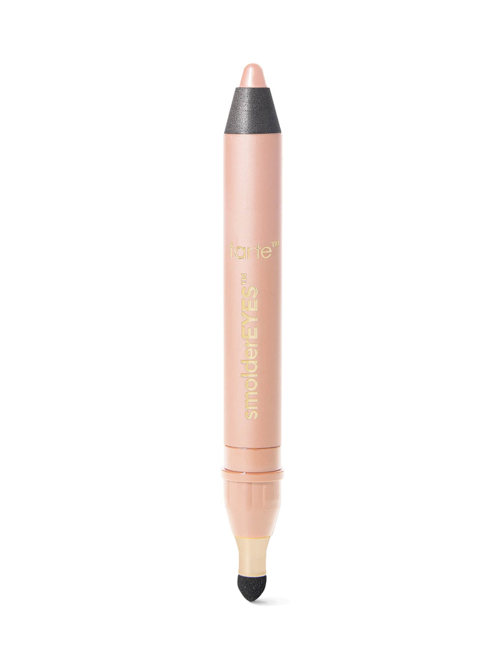 Makeup pencil with black cap on a white background
