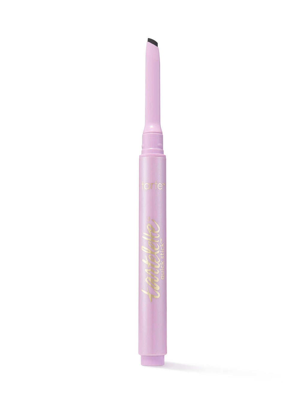 Pink eyeliner pen with black cap on a white background