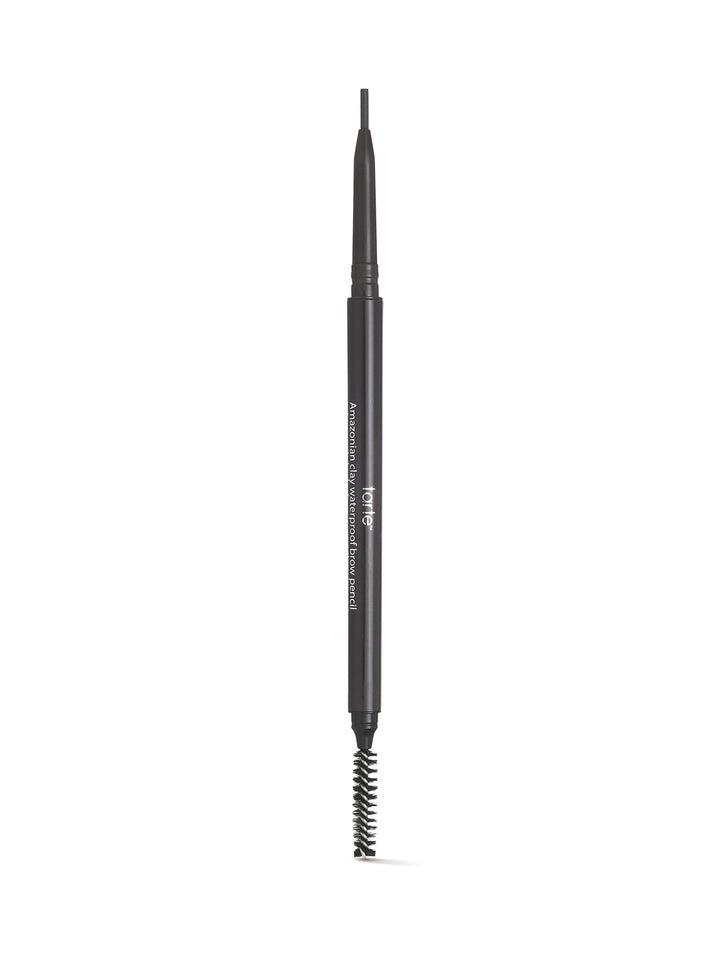 Eyebrow pencil with a black casing and visible brand name on a white background
