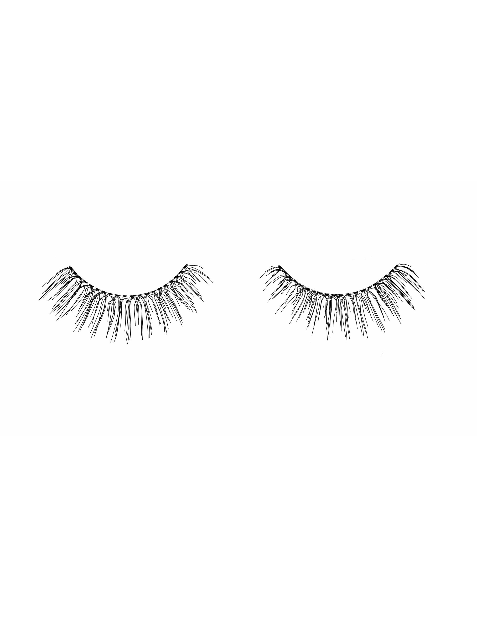 Pair of false eyelashes on a white background