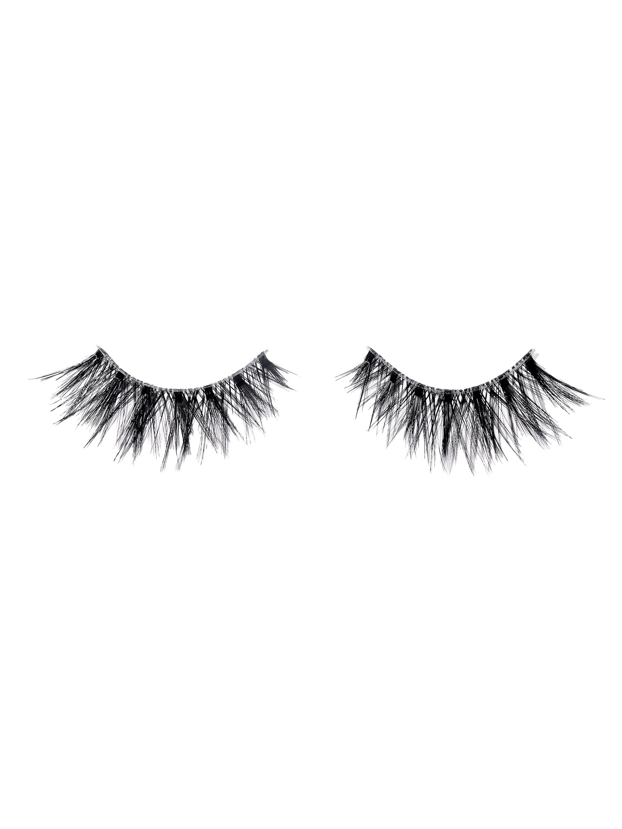 Pair of false eyelashes on a white background