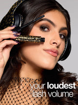 Before and after comparison of eyelashes with '16-hr longwear' text.